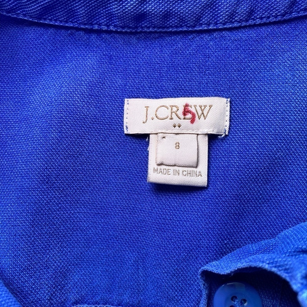 J. Crew Drapey Oxford Safari Dress, Blue - Picture 7 of 16